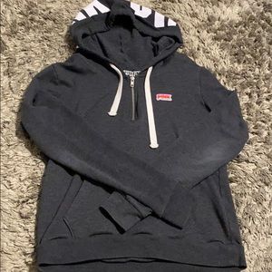 PINK hooded quarter zip